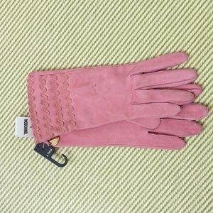 Moschino suede gloves